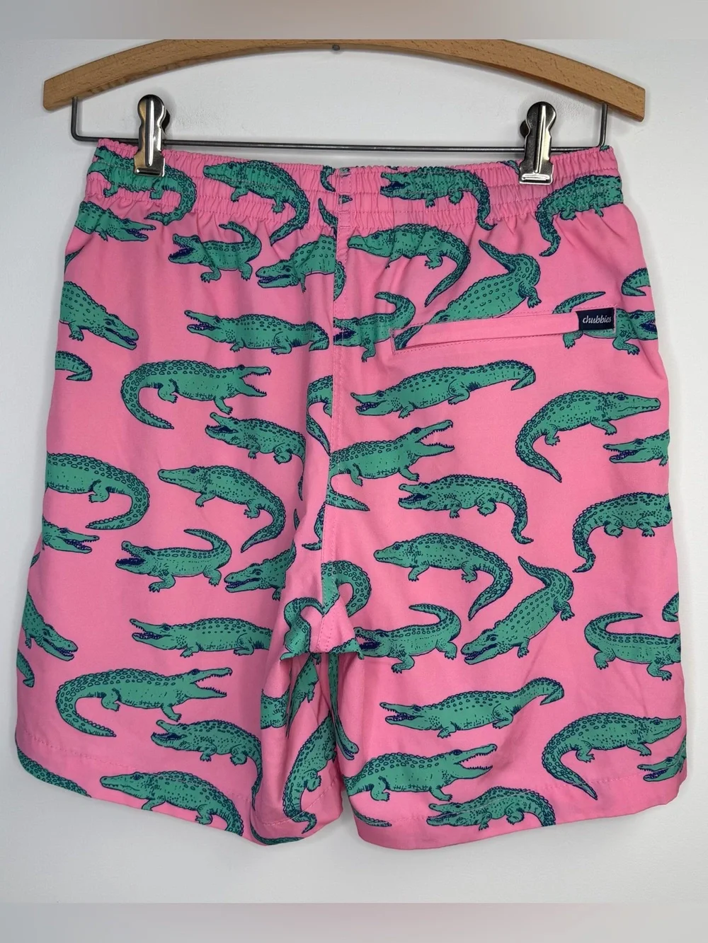 Chubbies‎ The Glades Classic Swim Trunk Pink Alligator Size Small 7” inseam